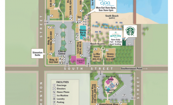 Southernmost Beach Resort map.