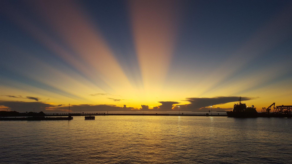 Sunset at the U.S. Coast Guard Cutter Ingham Museum located at Truman Waterfront Park.