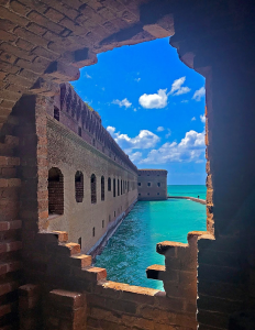 Dry Tortugas National Park view looking out at the ocean