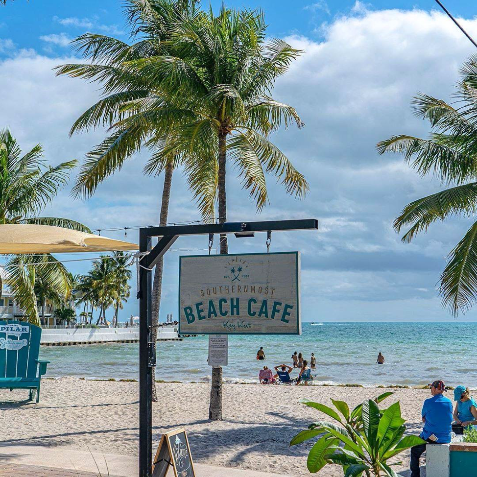 Key West beach cafe with a view of the ocean