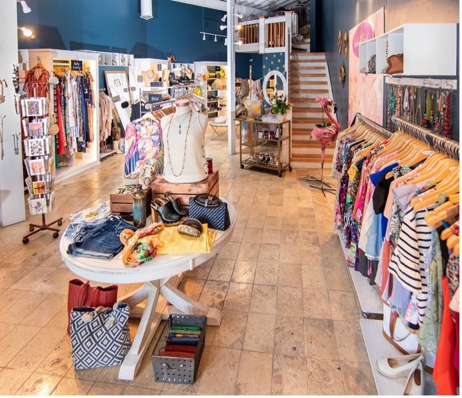 interior of Kirby's Closet clothing boutique in Key West