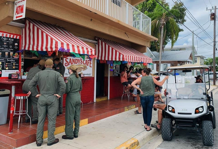 Sandy's Cafe exterior in Key West Florida