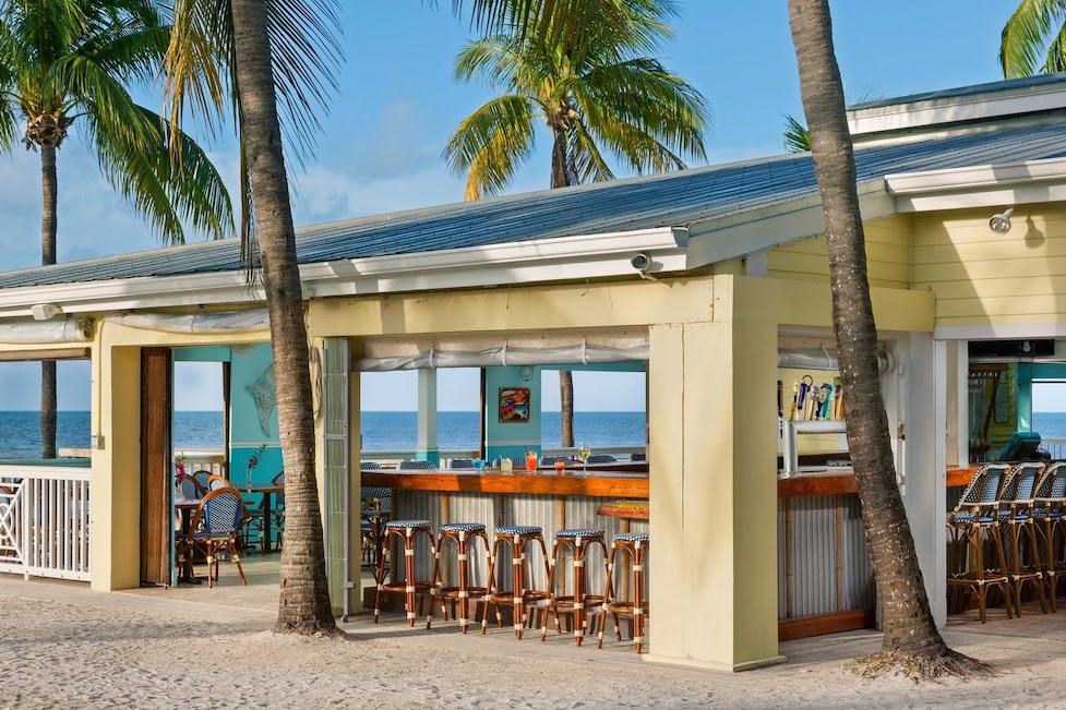 Tropical and open concept beach cabana bar