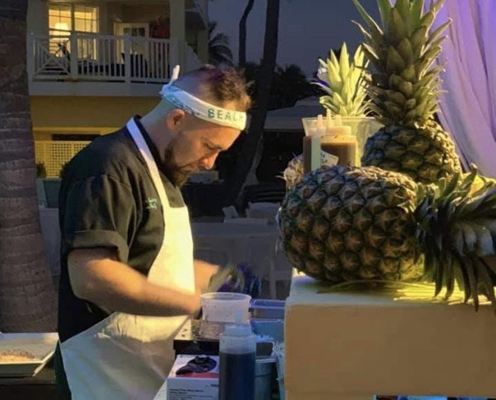 A chef preparing food