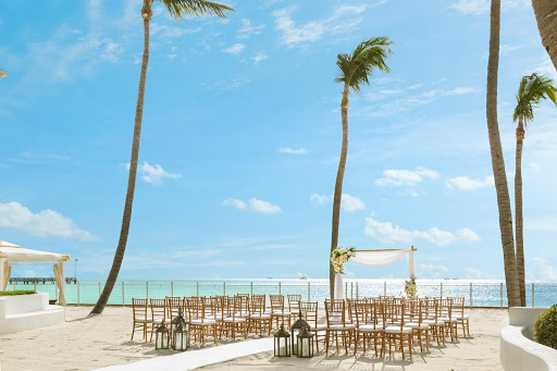 Private Beach wedding ceremony set up