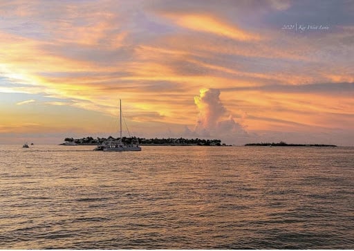 A cruise at sunset