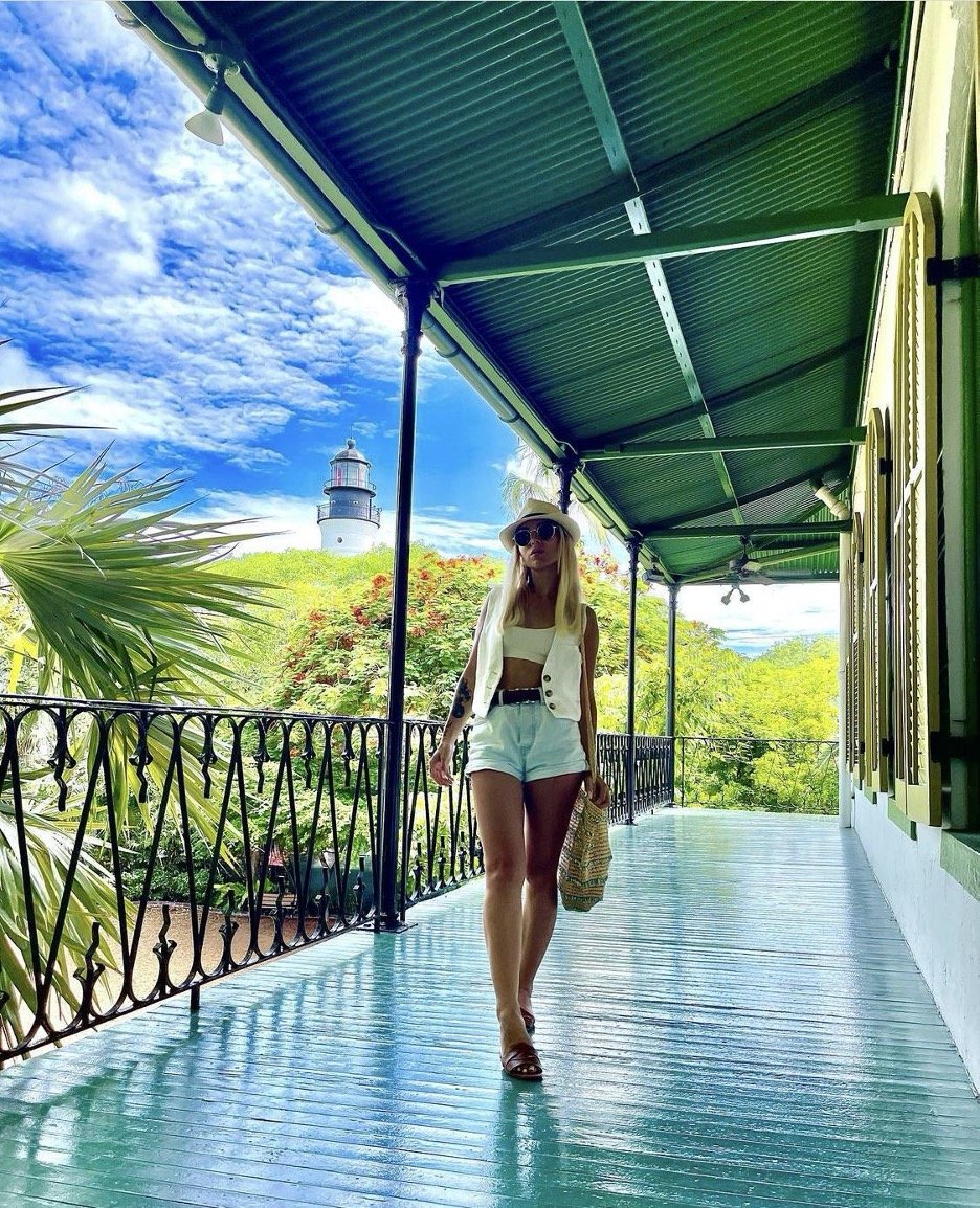 woman at the entrance of hemingway's house