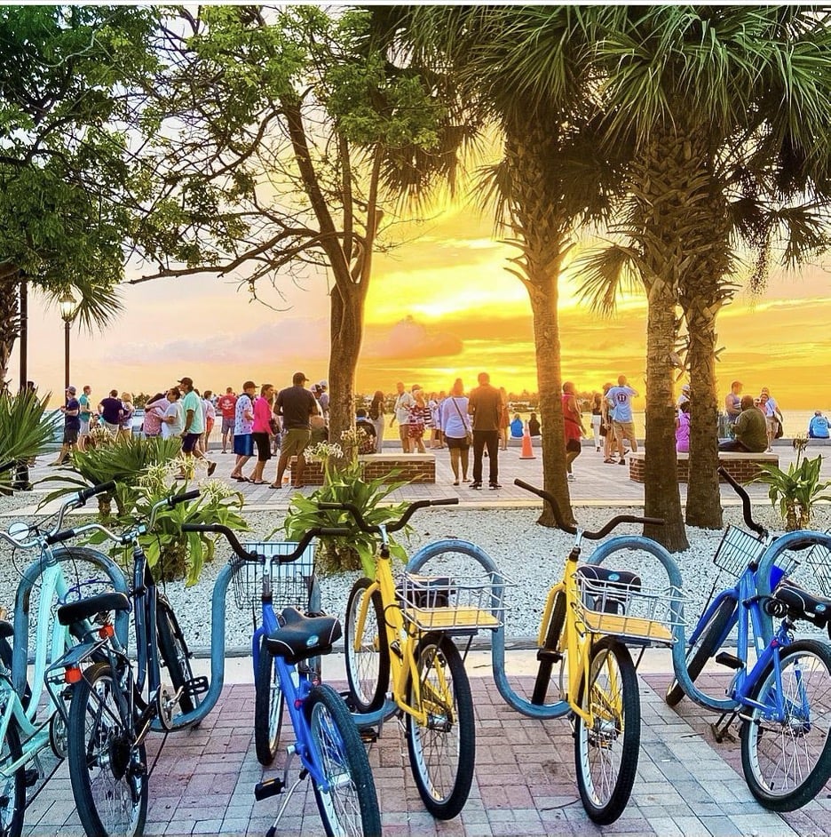 bikes by the beach