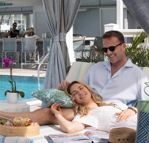Private cabana at Shores Pool