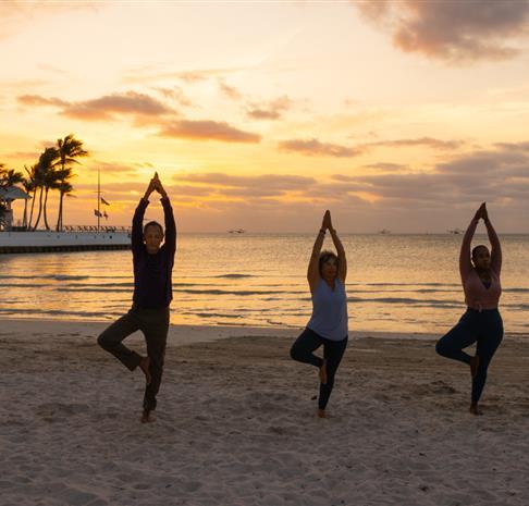 Beach yoga meet