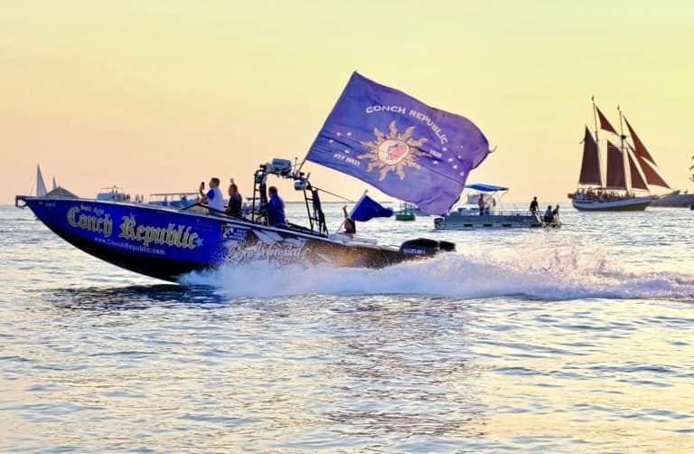 boat cruising on the ocean