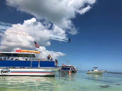 pontoon boats in harbor