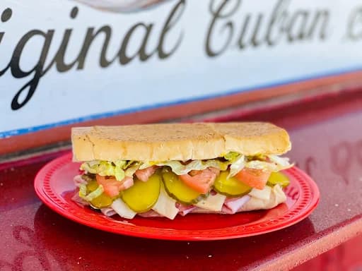 Cuban sandwich close up