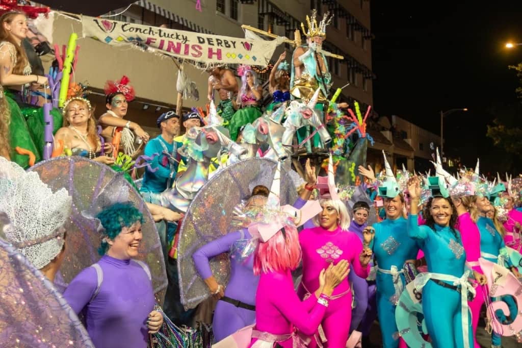 people dressed up for a festival
