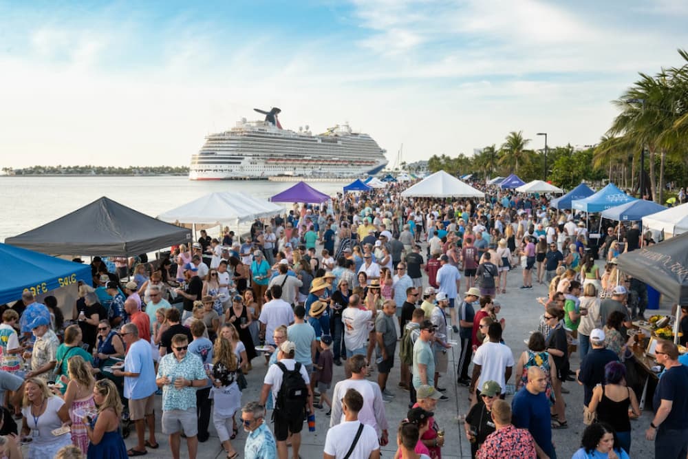 crowd festival by the beach