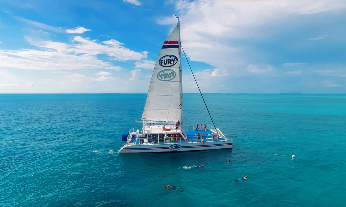 Sail boat on the ocean