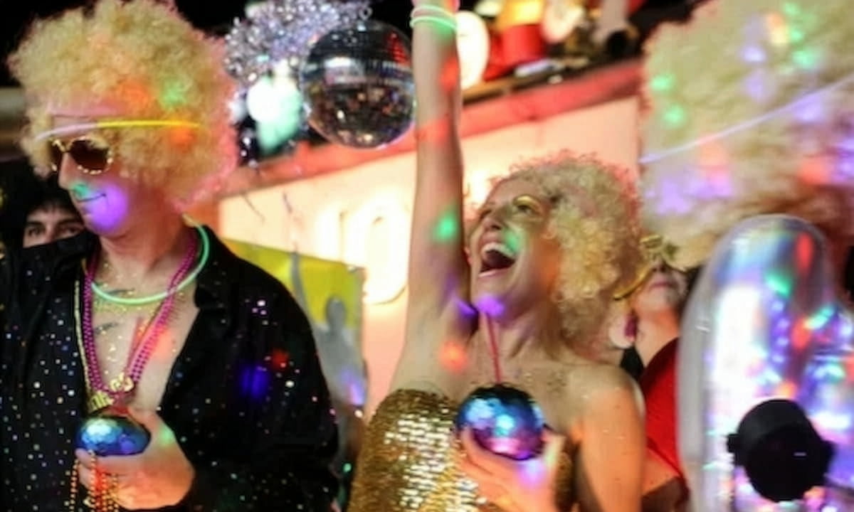 Disco party at night