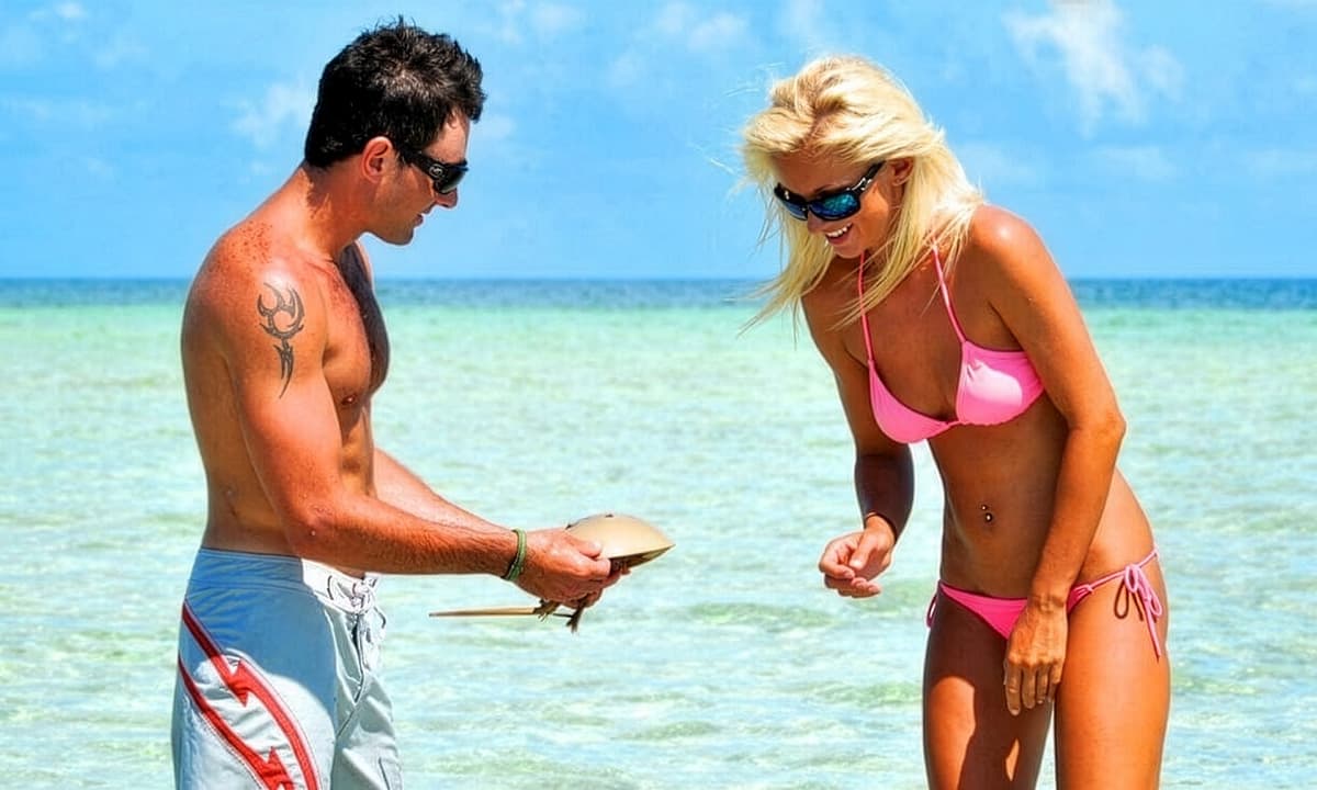 A couple at the beach