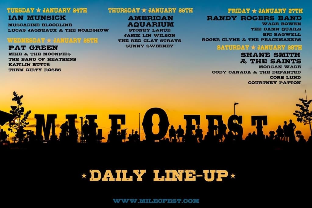 mile o fest line up of bands