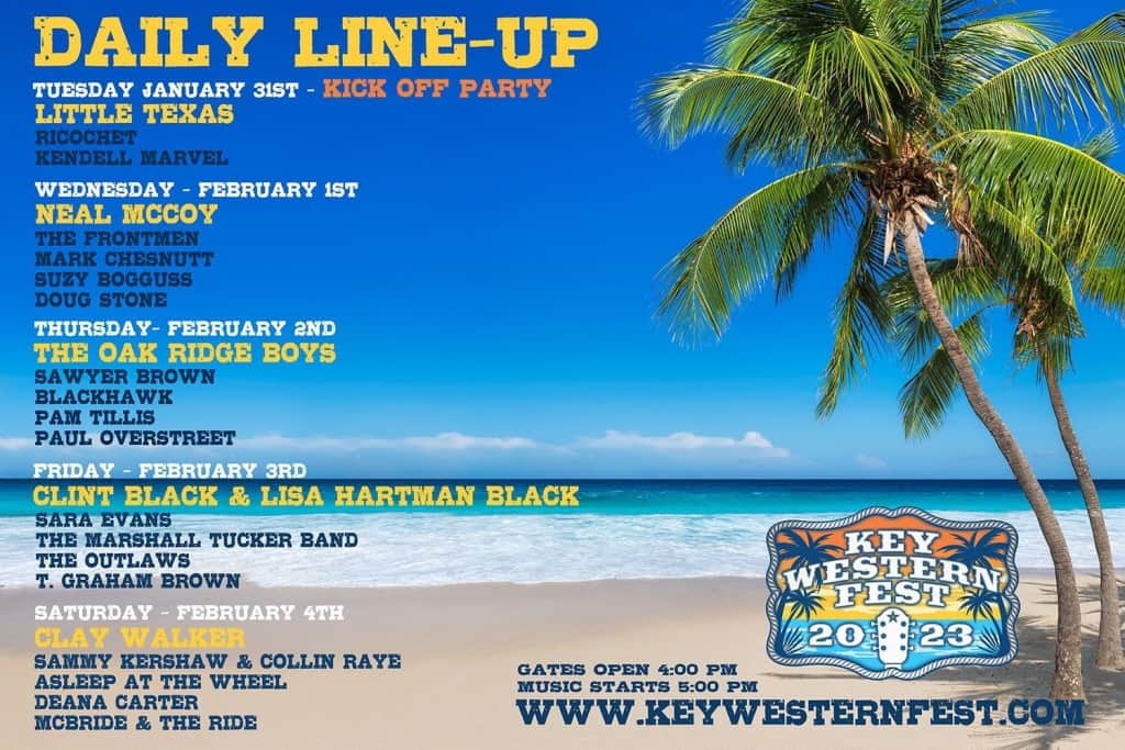 Western music line up of artist