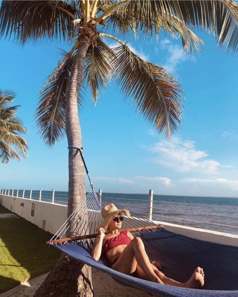 woman in a hammock