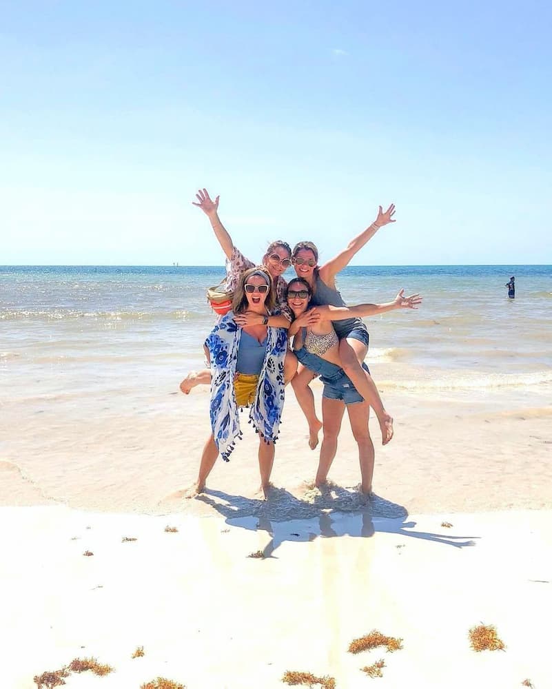 friends at the beach