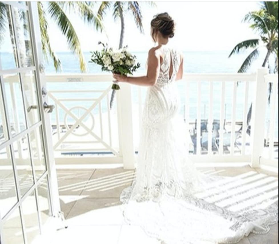 woman in a wedding dress