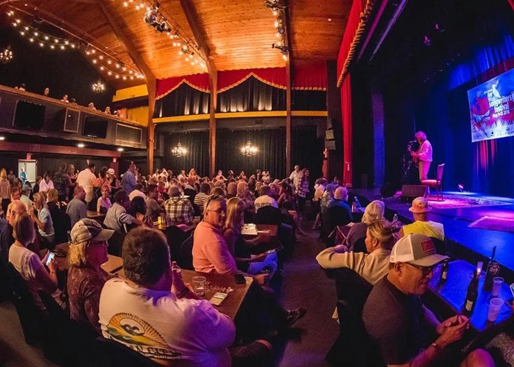 crowd at comedy show