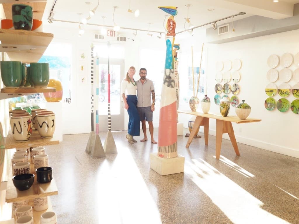 couple owners of pottery shop