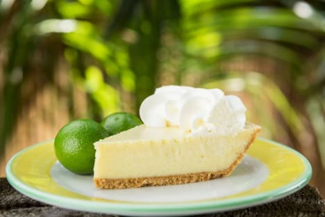 key lime pie on table