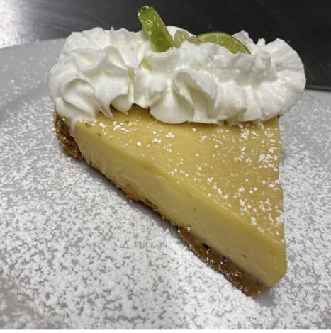 close up of key lime pie