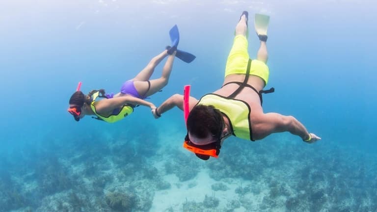 couple snorkeling