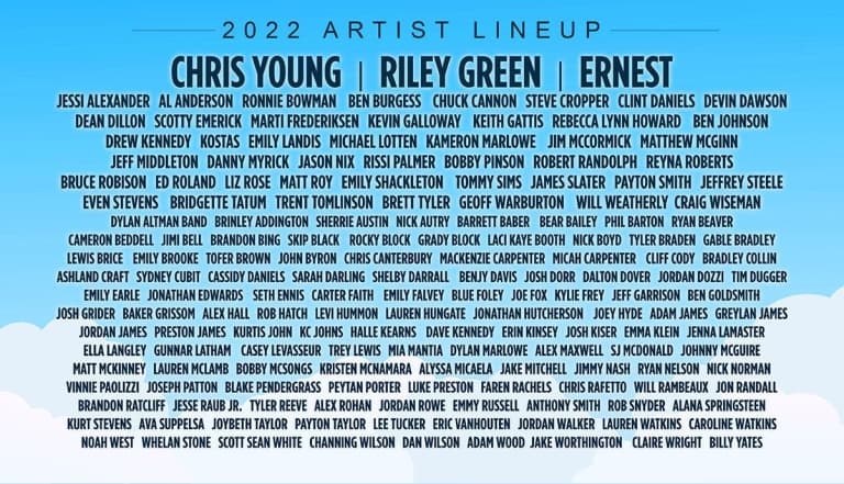 music line up flyer