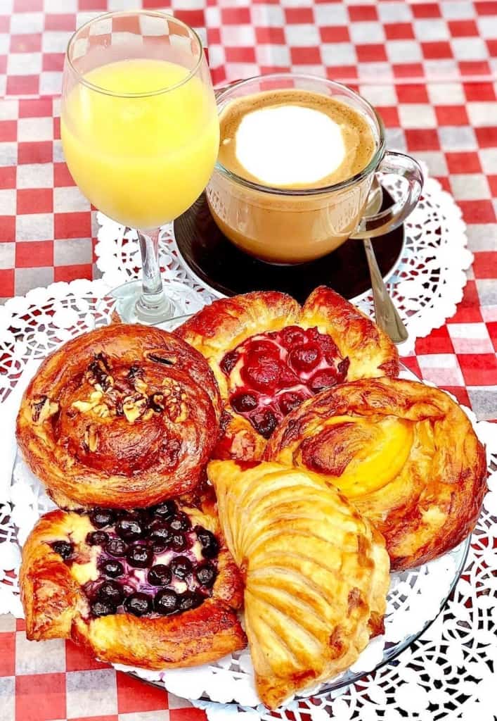 assorted breakfast pastries