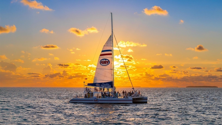 sailboat at sunset