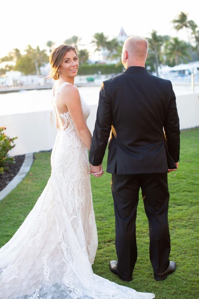 couple taking wedding photos