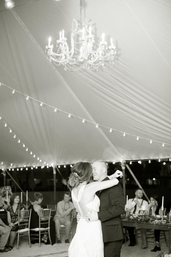 couple dance on wedding day