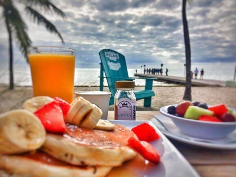 breakfast plate by the beach