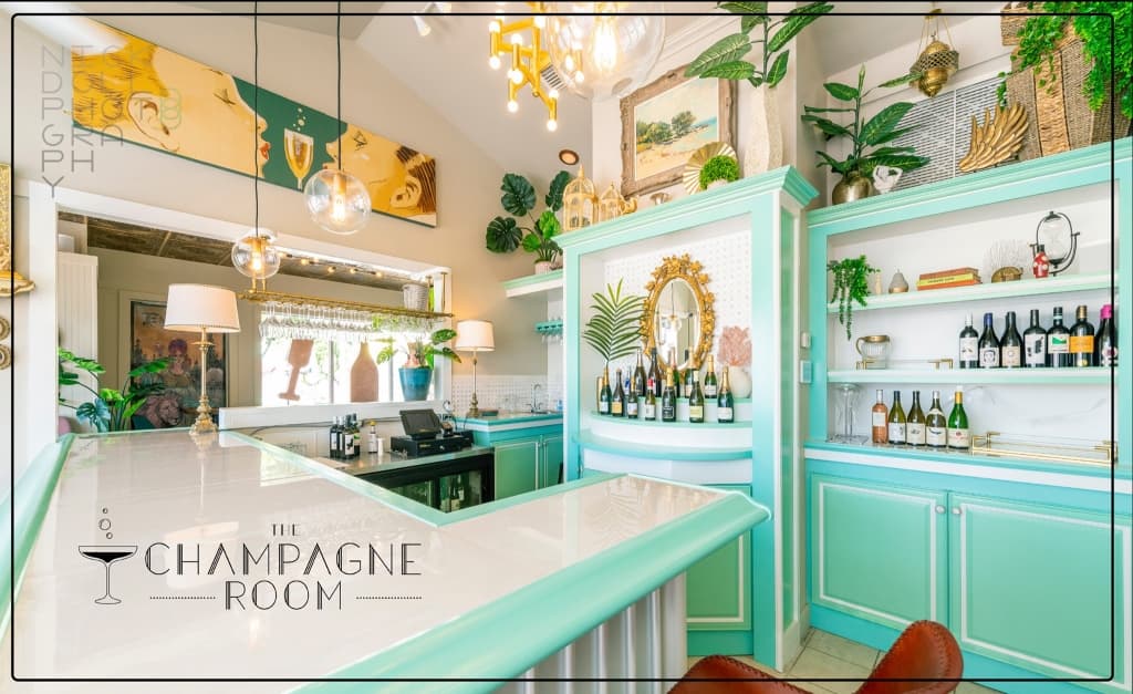view inside champagne shop