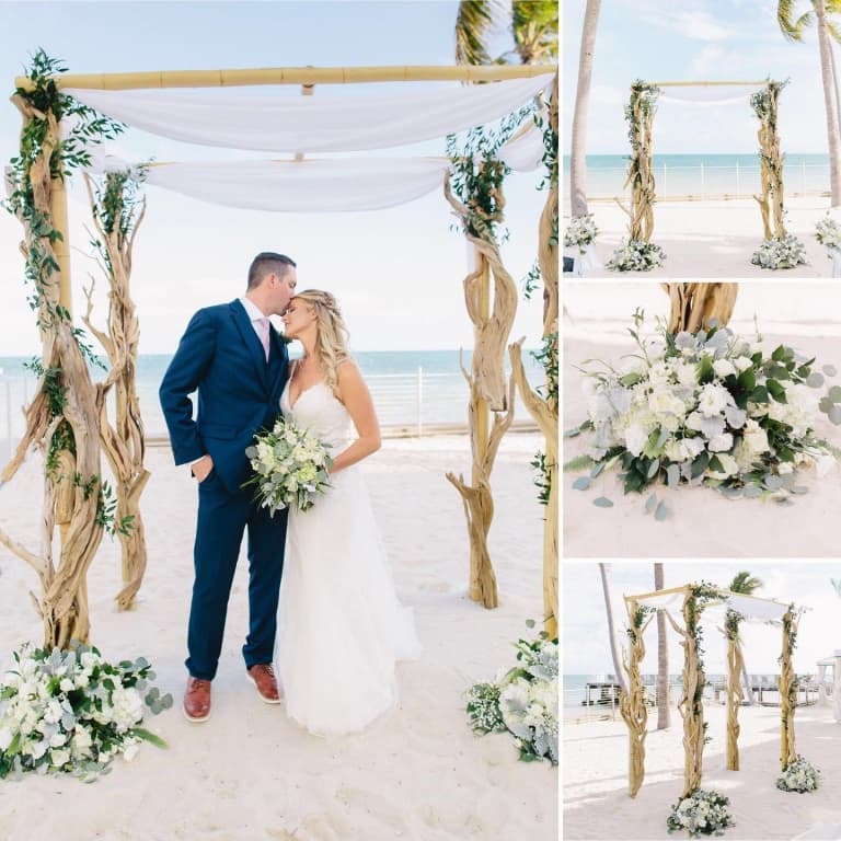 couple kissing at wedding
