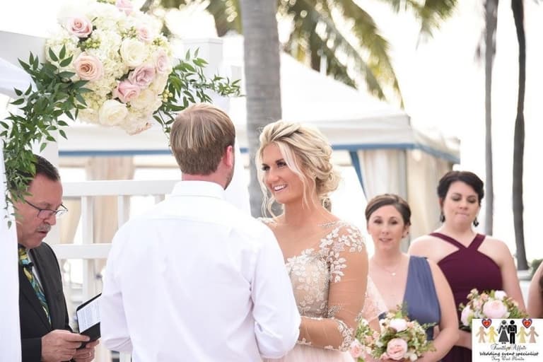 couple says vows