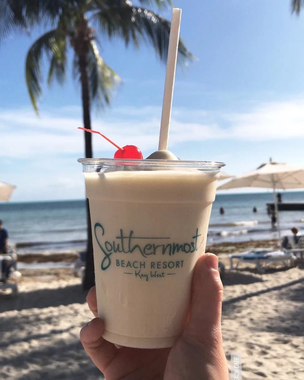 resort cocktail by beach