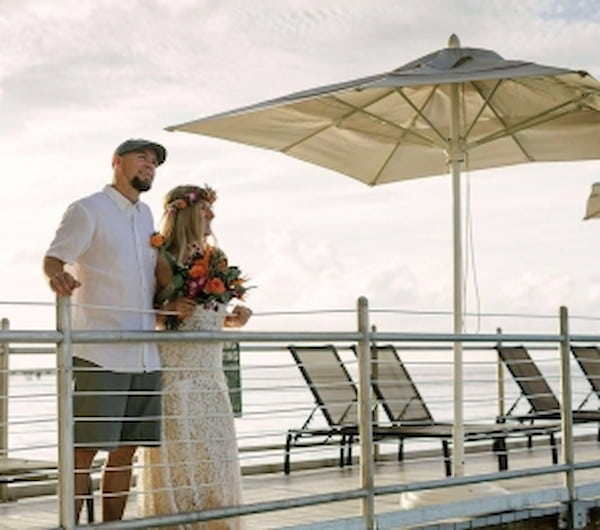married couple on balcony