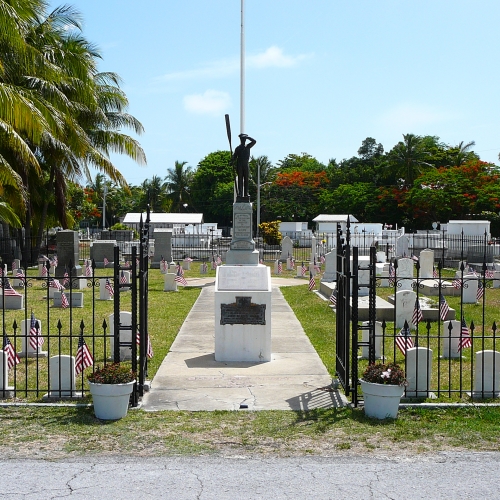 Key West Cemetery Battleship entrance area.