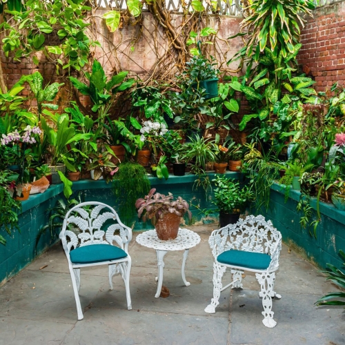 West Martello Garden seating area.