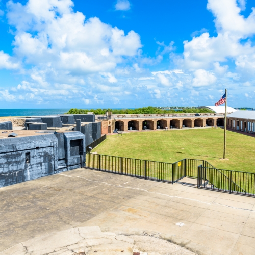 Fort Zachary Taylor State Park on a sunny day.